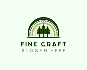 Tree Lumberjack Logging logo design