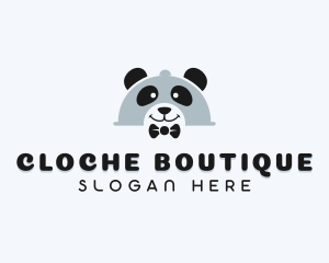 Bowtie Panda Cloche logo design