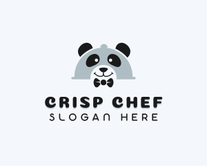 Bowtie Panda Cloche logo design