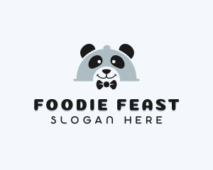 Bowtie Panda Cloche logo design