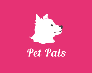 Cute Pet Puppy Dog logo design