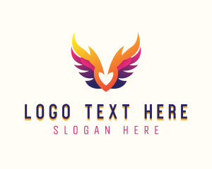 Angel - Heavenly Archangel Wings logo design