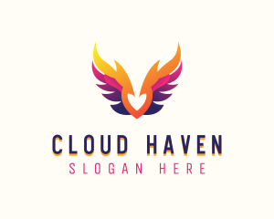 Heaven - Heavenly Archangel Wings logo design