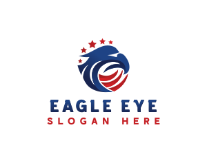 Patriotic Eagle America logo design