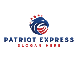 Patriotic Eagle America logo design