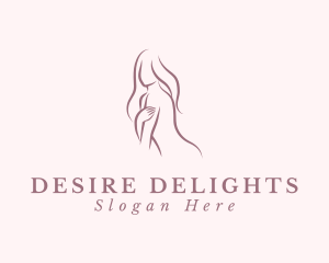 Lust - Alluring Sexy Woman logo design