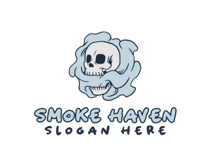 Smoke - Smoke Skull Tattoo logo design