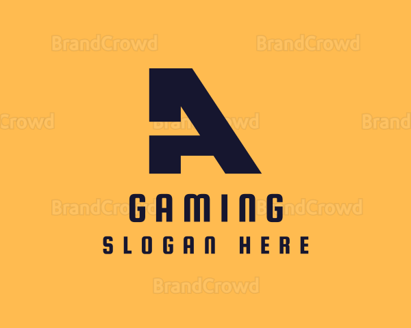 Slant Industrial Modern Letter A Logo