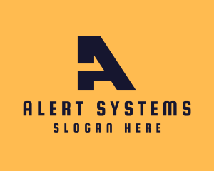 Slant Industrial Modern Letter A logo design