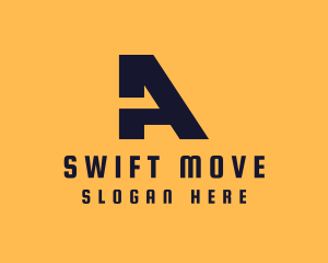 Move - Slant Industrial Modern Letter A logo design