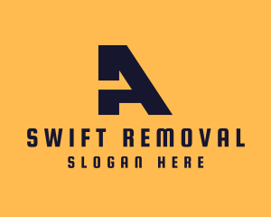 Removal - Slant Industrial Modern Letter A logo design