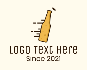 Lager - Beer Bottle Express logo design