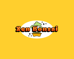 Retro Bonsai Art logo design