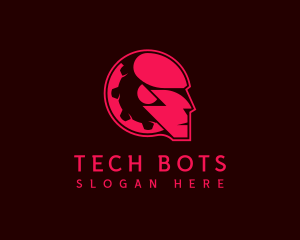 Robotic - Android Head Artificial Intelligence logo design