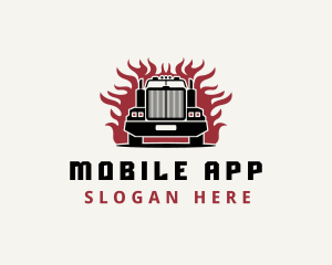 Haulage - Freight Trucking Fire logo design
