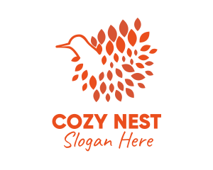 Nest - Bird Feathers Nest logo design