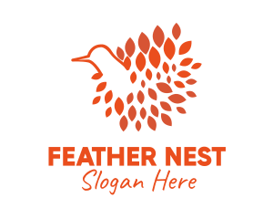 Bird Feathers Nest logo design