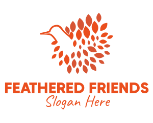 Bird Feathers Nest logo design