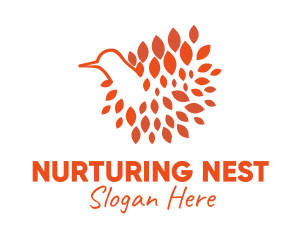 Bird Feathers Nest logo design