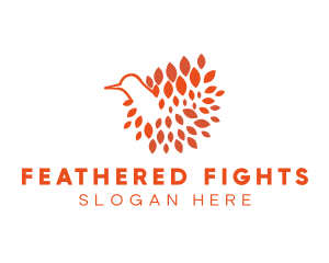 Bird Feathers Nest logo design