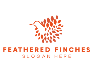 Bird Feathers Nest logo design