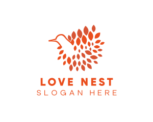 Bird Feathers Nest logo design