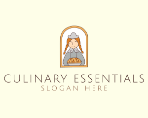 Girl Pie Pastry Chef  logo design