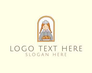 Pastry Chef - Girl Pastry Chef logo design