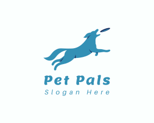 Frisbee Dog Pet Shop logo design