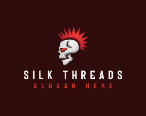 Punk Rock Skull Skeleton logo design