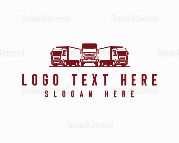 Logistics Trucking Cargo Mover Logo