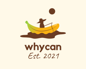 Food Store - Banana Split Fisherman logo design