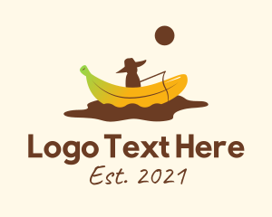 Fresh Fruit - Banana Split Fisherman logo design