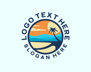 Coast - Tropical Beach Island logo design