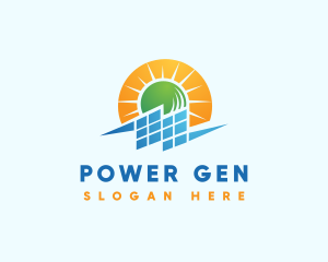 Generator - Solar Power Electricity logo design