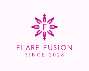 Feminine Flower Crystal Jewelry logo design