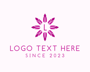 Pink - Feminine Flower Crystal Jewelry logo design