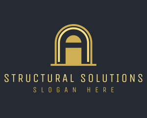 Structural - Arch Business Letter A logo design