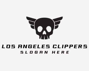 Rock And Roll - Winged Skull Pilot logo design