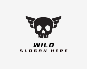 Nightclub - Winged Skull Pilot logo design