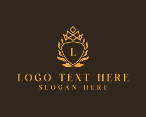 High End - Crown Royal Shield logo design