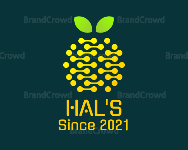 Tech Circuit Fruit Logo
