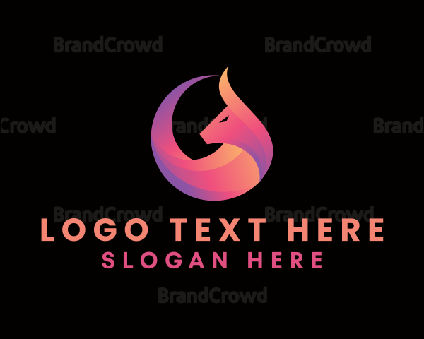 Startup Gradient Bull Logo