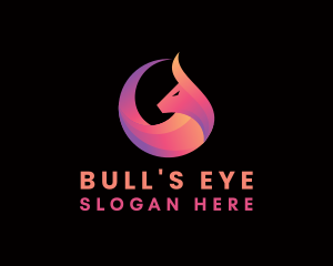 Startup Gradient Bull logo design