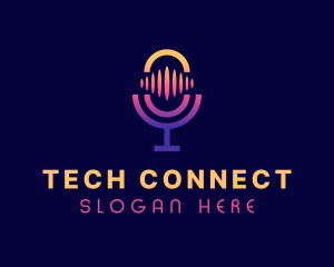 Recording Artist - Gradient Mic Podcast logo design