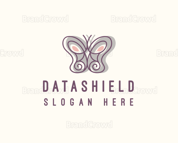 Garden Butterfly Insect Logo