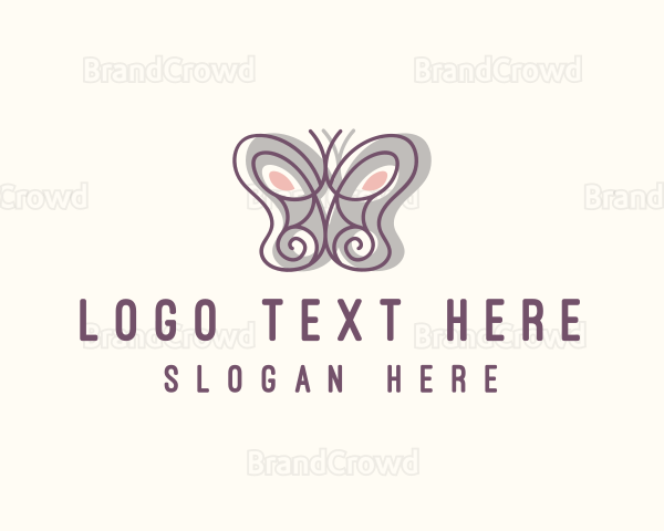 Garden Butterfly Insect Logo