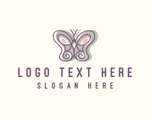 Beauty Shop - Garden Butterfly Insect logo design