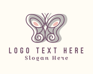 Moth - Butterfly Beauty Shop logo design