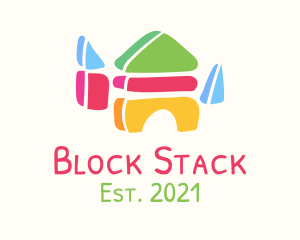 Preschool Building Block TOy logo design